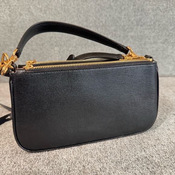 Kate Spade Morgan Saffiano Leather Small East West Crossbody Black Pre Owned - Picture 7 of 7